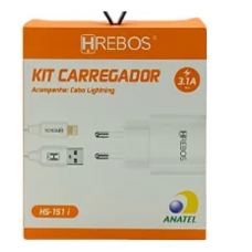 Carregador de Celular Lightning Iphone - Original HREBOS Hs-151i