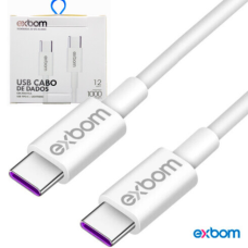 Cabo Usb Tipo C para Usb Tipo C  1 Metro -Exbom