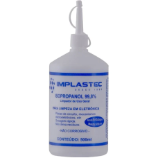 Álcool Isopropílico 500ML Bico Aplicador Implastec