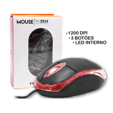 Mouse Hayom Usb Óptico Office Basico Mu2914 - Preto