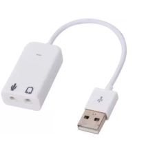Adaptador de áudio de placa de som externa USB de 7.1 canais com microfone