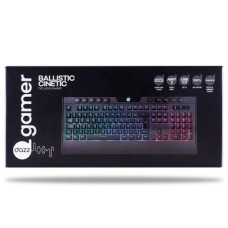 Teclado Gamer DAZZ Ballistic Cinetic com Suporte de Pulso, LED Rainbow, USB 2.0, Anti-Ghosting -Preto