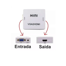 Adaptador Conversor De Vga Para Hdmi - Com Som Áudio